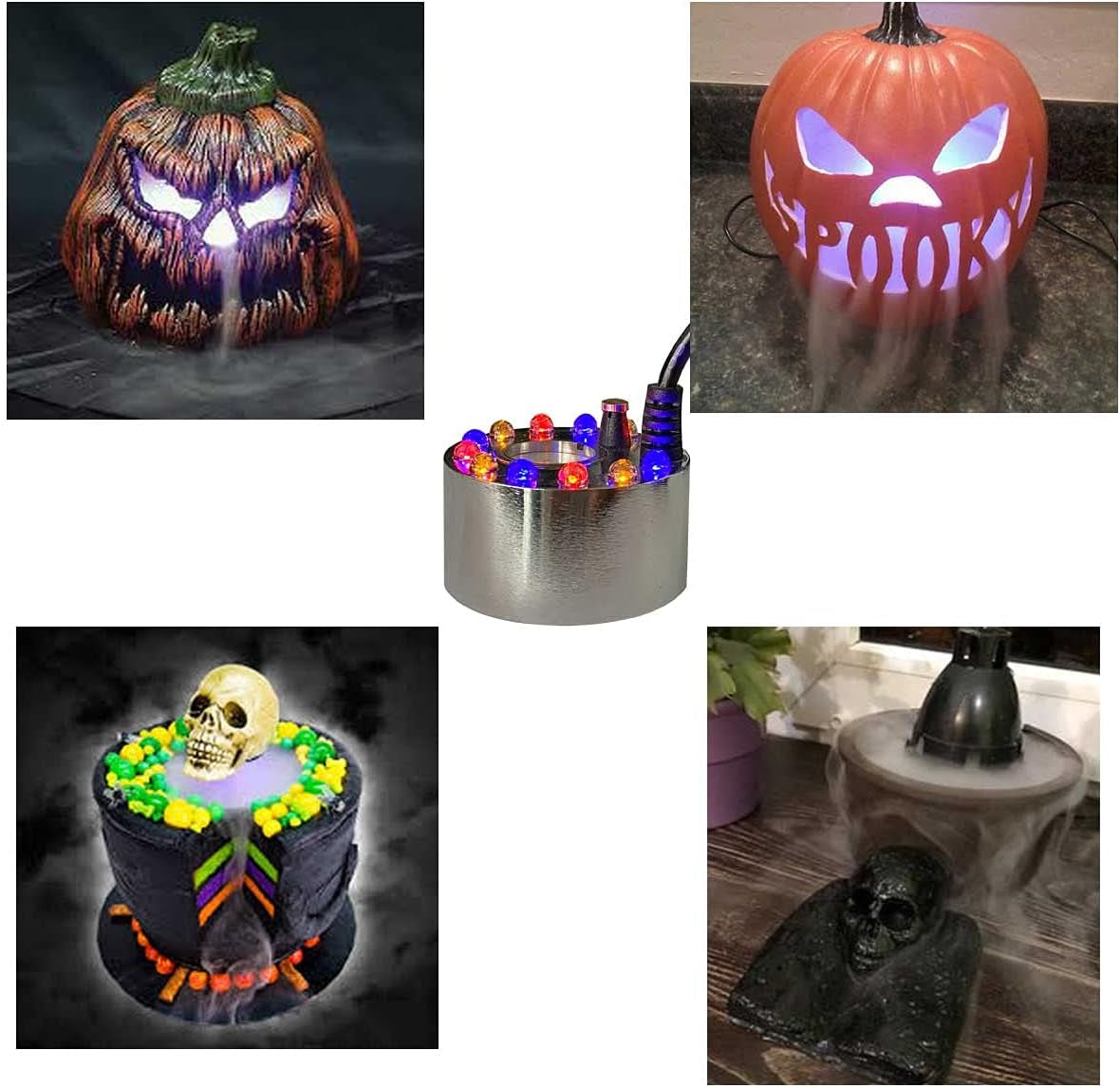 Maquina De Niebla Para Halloween - Efecto Bruma Con Luces LED