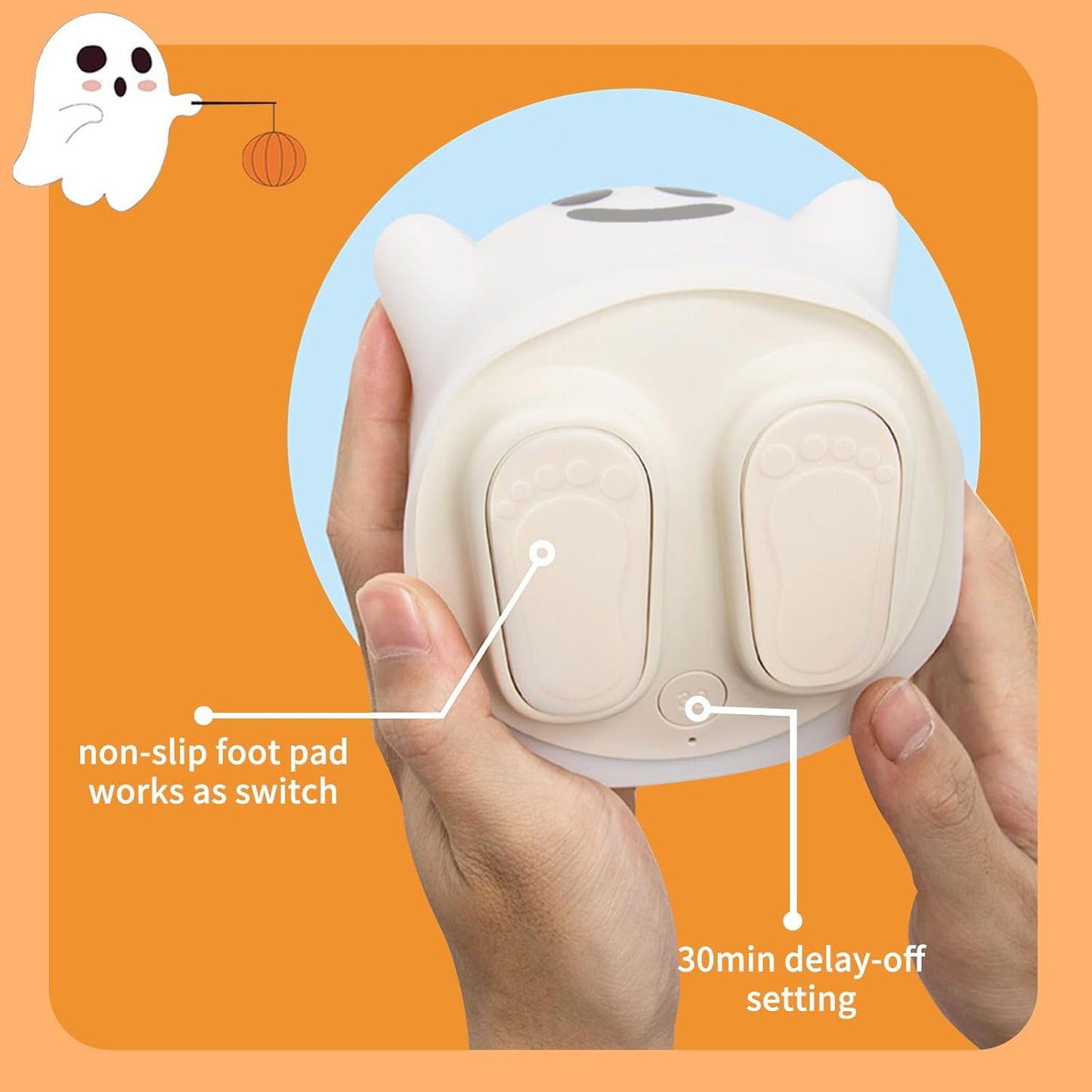Lampara Fantasma - Luz De Noche Recargable Con Brillo Regulable